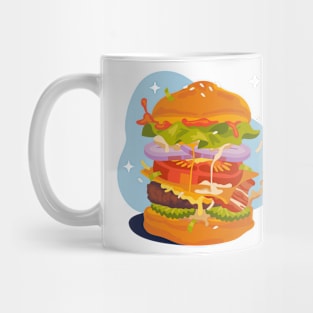 Hand Drawn Burgers Design Mug
